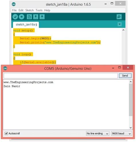 How to use Arduino Serial Monitor ? - The Engineering Projects