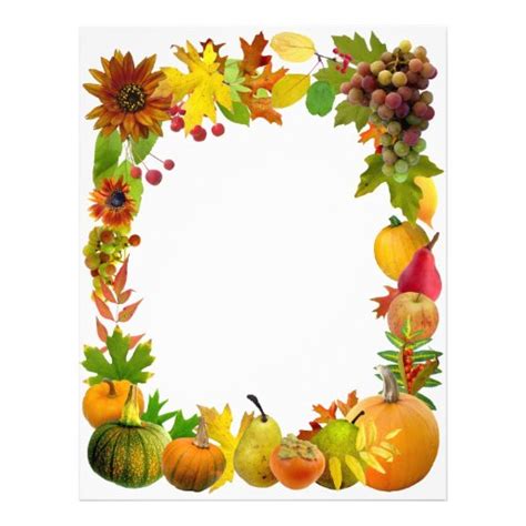 Harvest Border Letterhead Design | Zazzle