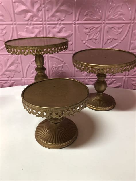 Gold cake stand set - Prop My Party Events Hire