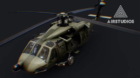 Black Hawk Helicopter with Full Interior - Buy Royalty Free 3D model by ...