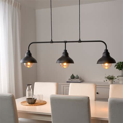 AGUNNARYD Pendant lamp with 3 lamps, black - IKEA