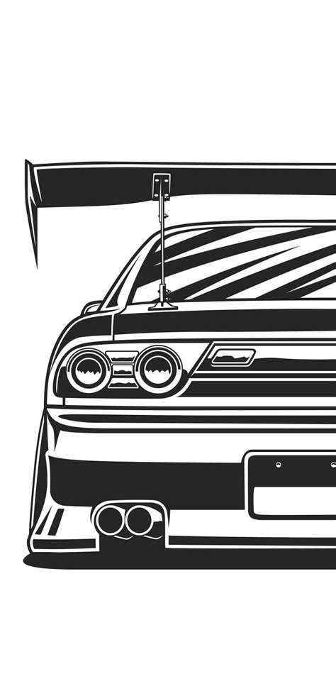 Jdm Car Drawing Outline