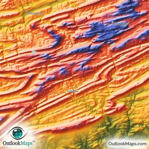 Map of Pennsylvania | 3D Topography of Appalachians