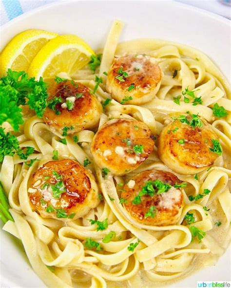 Seared Scallops Pasta Recipe (dairy-free) - Urban Bliss Life