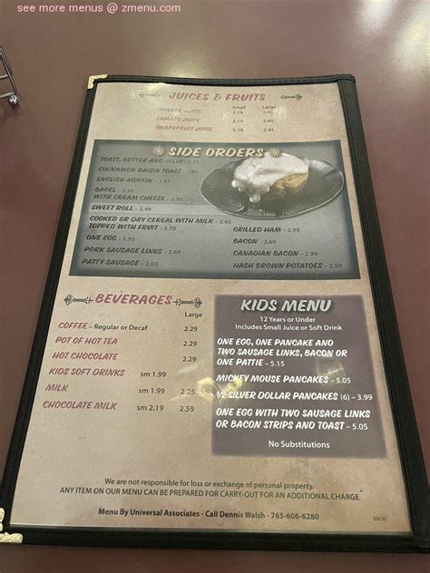 Menu at Goody's Restaurant, Plainfield