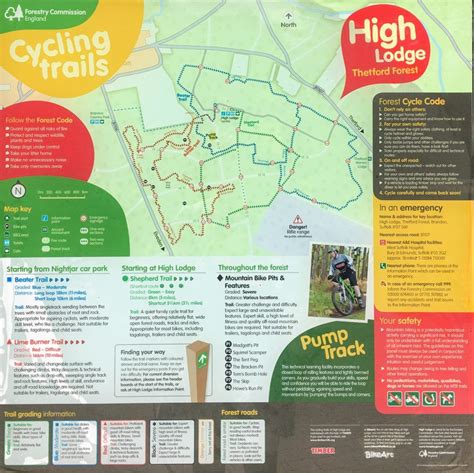 High Lodge, Thetford Forest – Cycling Trails Map Forestry Commission | Thetford forest, Outdoor ...