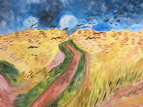 ‘Wheatfield with crows’ by Vincent Van Gogh | Painting, Vincent van gogh, Wheatfield