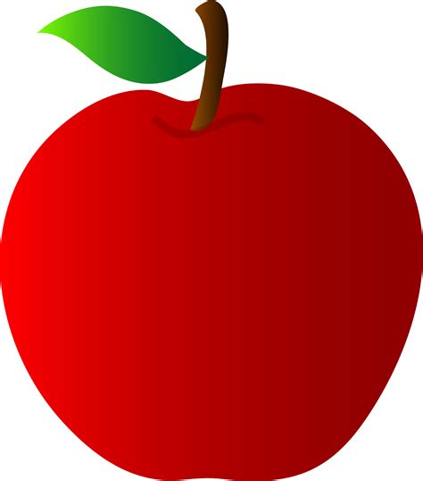 Red Apple Vector Art - Free Clip Art