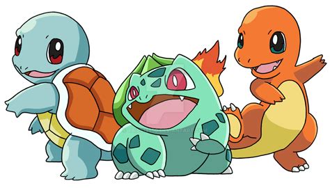 The Kanto Starters by Tails19950 on DeviantArt