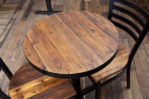 Reclaimed Round Wood Table Tops | Restaurant & Cafe Supplies Online