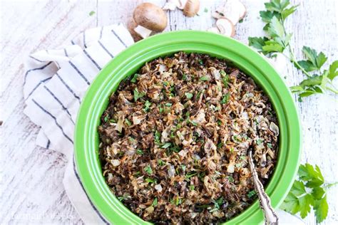 Creamy Wild Rice Casserole with Sausage and Mushrooms - A Farmgirl's ...