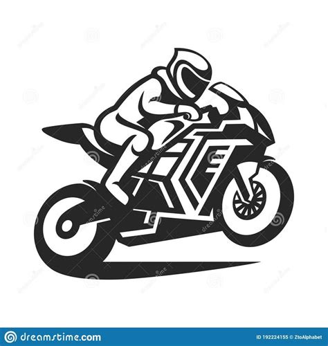 Biker race Logo clip art stock vector. Illustration of gear - 192224155 ...