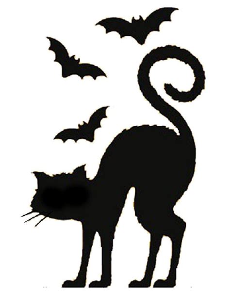 727x942 Black Cat Clipart Stencil Halloween | Halloween stencils, Halloween window silhouettes ...