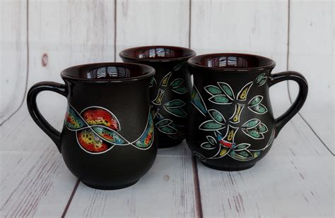 Coffee mug ceramic mug set of 2 pottery coffee cup 9.5 oz | Etsy