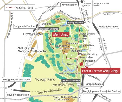 Meiji Jingu Forest Map