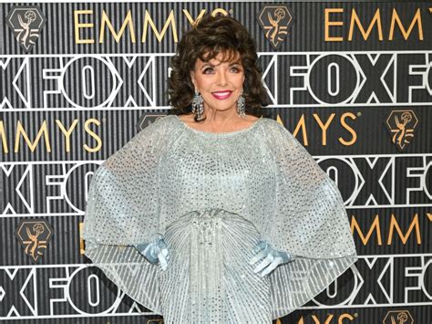 Joan Collins Looked Stunning in Icy Blue Gown at 2024 Emmys