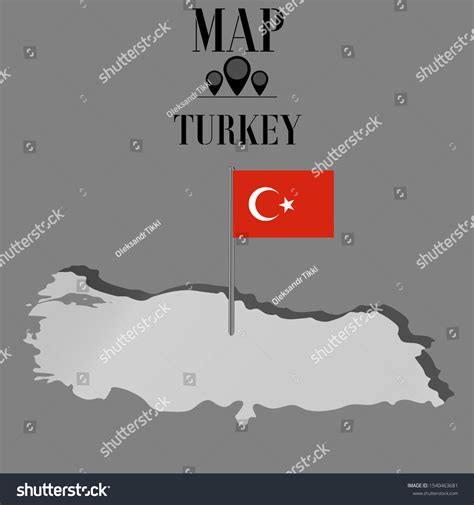 Islamic Turkey Outline World Map Silhouette Stock Vector (Royalty Free ...