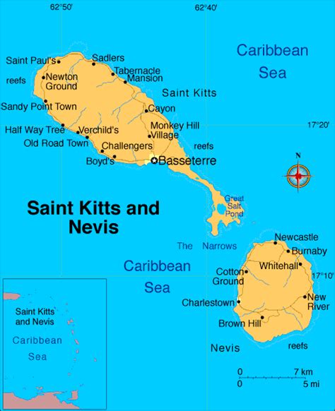 Nevis Island Maps - A collection of maps for Nevis Island West Indies