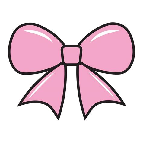 Pink bow. Color isolated vector illustration in cartoon style. 22500845 Vector Art at Vecteezy