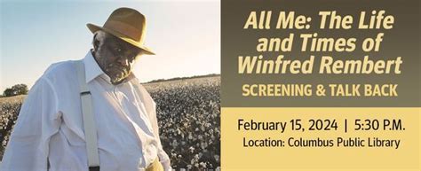 Winfred Rembert Documentary Screening & Talk Back : What's Coming Up ...