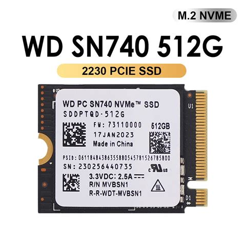 WD PC SN740 512GB M.2 2230 SSD NVMe PCIe 4x4 For Microsoft Surface Steam - Walmart.com