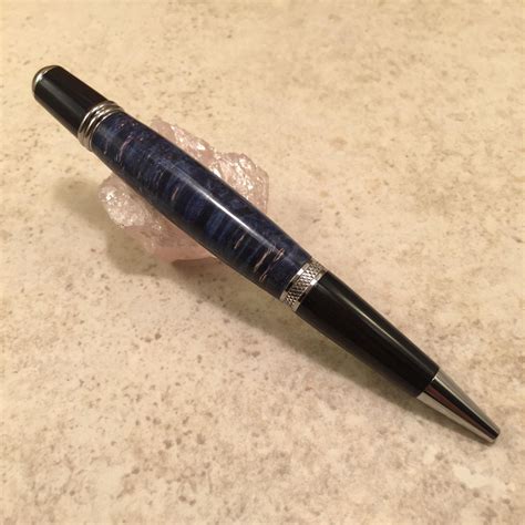 Blue Dyed Box Elder Wood Pen / Wood Ballpoint Pen / Classy Pen / Great ...