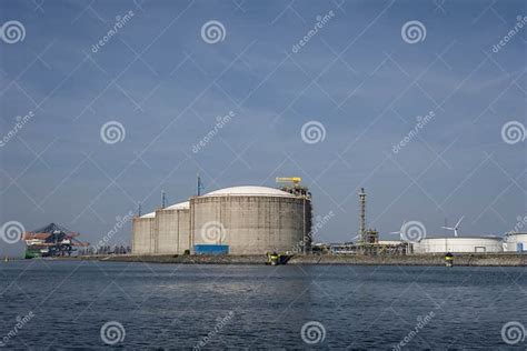 Liquified Natural Gas Storage. LNG or LPG Gas Plant Stock Image - Image ...