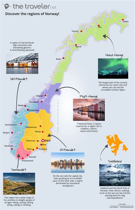 Places to visit Norway: tourist maps and must-see attractions