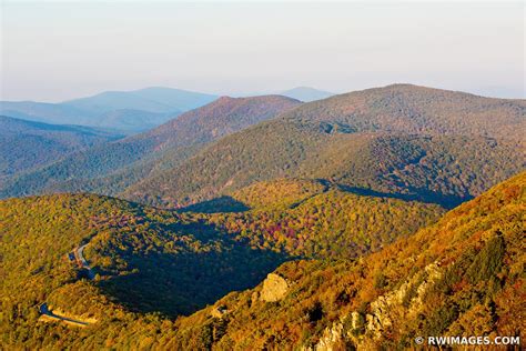 Framed Photo Print of SKYLINE DRIVE FROM STONY MAN MOUNTAIN SHENANDOAH ...