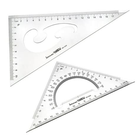 Triangle Ruler Square Set 30/60, 45/90 Degrees 17cm/18cm Triangle Rafter Angle Ruler Set of 2 ...