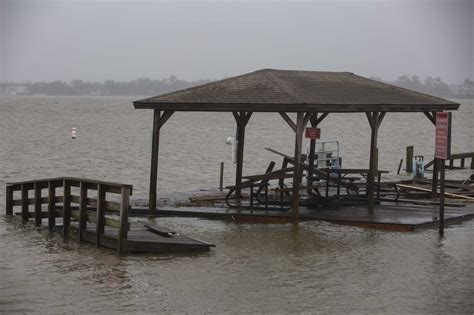 Clear Lake fishing pier damaged by Nicholas, others report high water ...