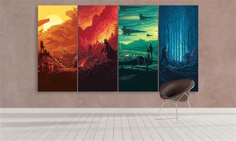 Extra Large Star Wars Canvas Art / 4 Panel Wall by CanvasFactoryCo