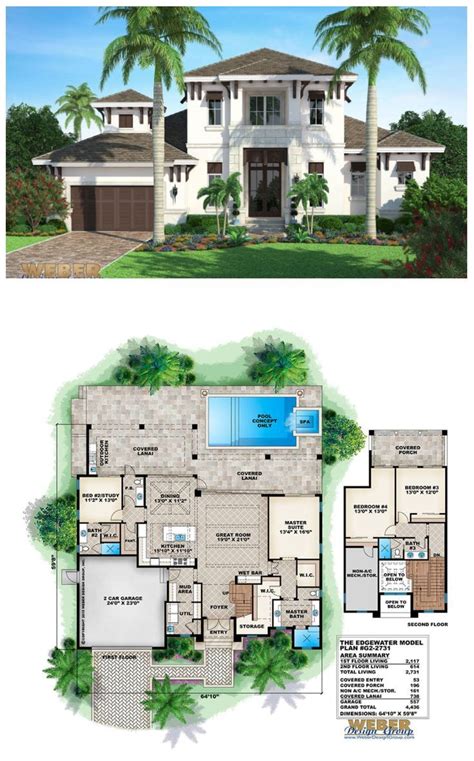 Beach House Plan: Transitional West Indies Beach Home Floor Plan ...