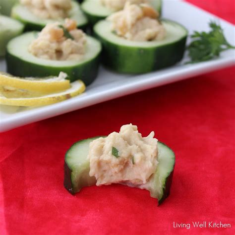 Cucumber Hummus Cups from Living Well Kitchen-all you need is cu CV ...