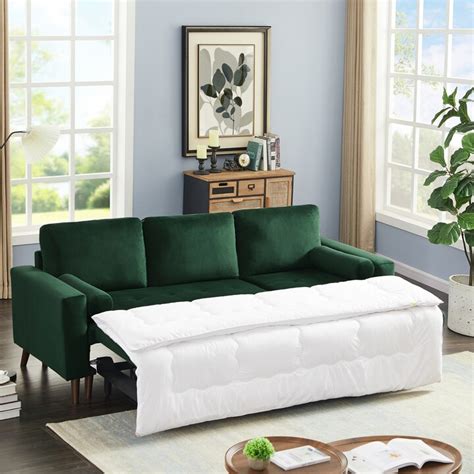 IGEMANINC 3-seater Reversible Pull out Sleeper Sectional Storage Sofa Bed with Storage Chaise ...