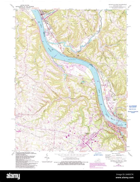 Map of maysville kentucky Cut Out Stock Images & Pictures - Alamy