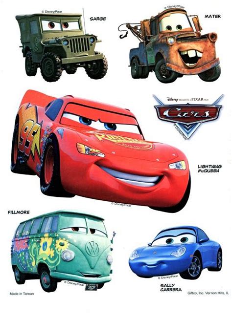 Disney Pixar Cars Static Stickers set of 2 for Other Cute Stuff