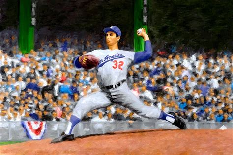 Sandy Koufax Pitching Baseball Fine Art Digital Painting Home Decor ...