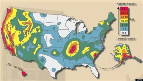 A TIME'S MEMORY: U.S. Fault Lines GRAPHIC: Earthquake Hazard MAP