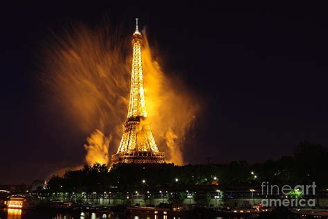 Paris Eiffel Tower Burning.. Photograph by Remy NININ