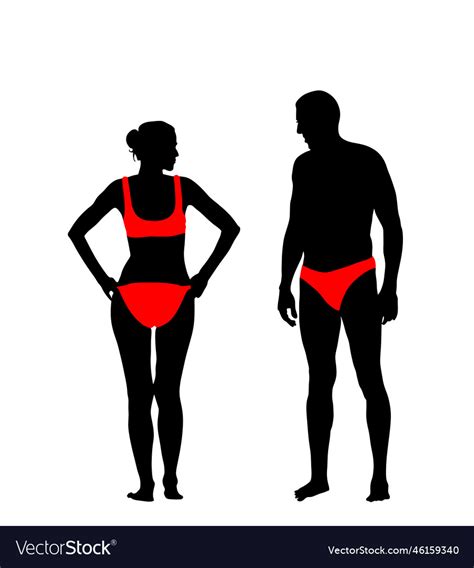 Couple in love on beach silhouette Royalty Free Vector Image