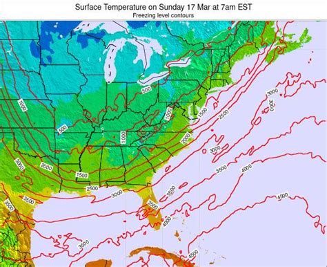 Virginia Surface Temperature on Saturday 07 Aug at 8am EDT