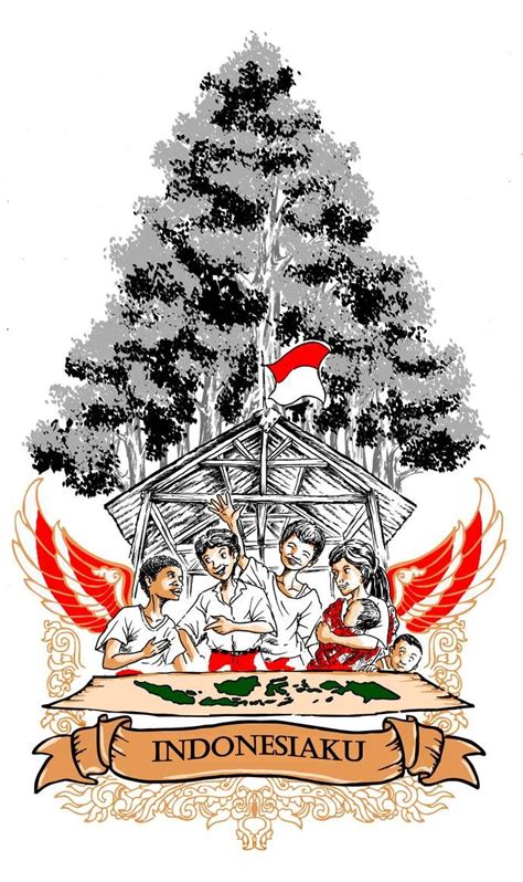 indonesiaku rumahku by sou-tang on DeviantArt in 2020 | Art, Doodle art, Indonesian art