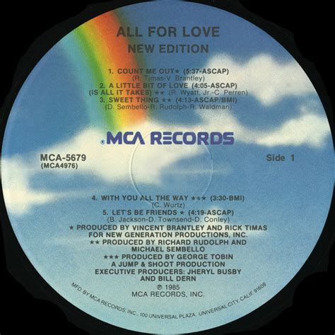 New Edition – All For Love | Vinyl Album Covers.com