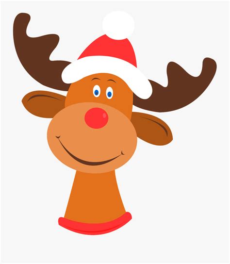 Cartoon Face Rudolph The Red Nosed Reindeer , Free Transparent Clipart ...