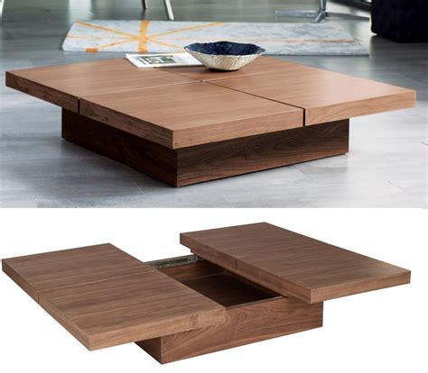 Stylish Coffee Tables That Double As Storage Units | Modern square coffee table, Square wood ...