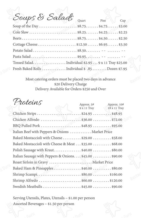 Menu at Teibel's Family Restaurant, Schererville