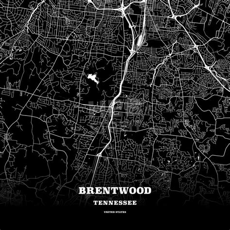 Brentwood, Tennessee, USA map | Map poster, Poster template, Usa map