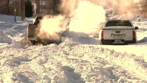 Raw: Residents dig out of North Dakota snow