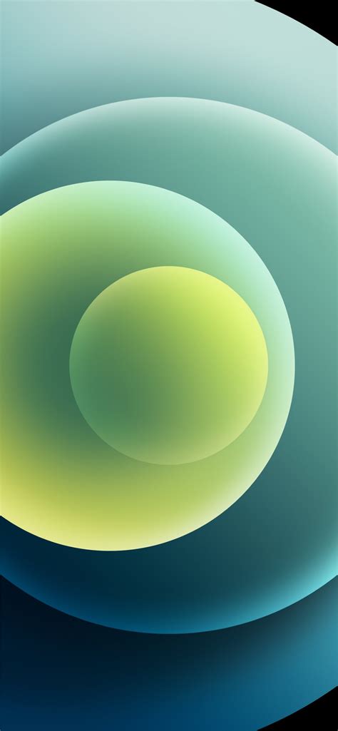 Colorful iPhone 12 Stock wallpaper Orbs Green Light iPhone 12 ...